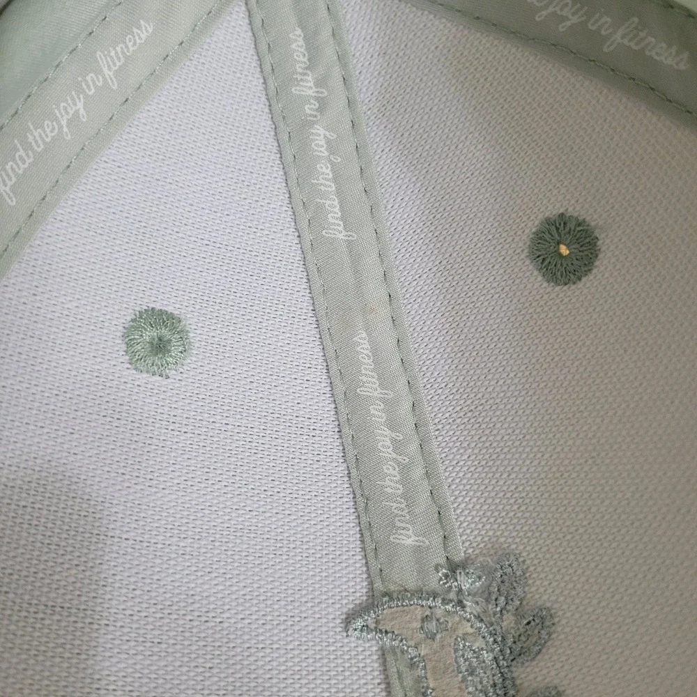Blogilates Pastel Green Criss Cross Back Ponytail Hat‎ Moon Leaf Logo Women